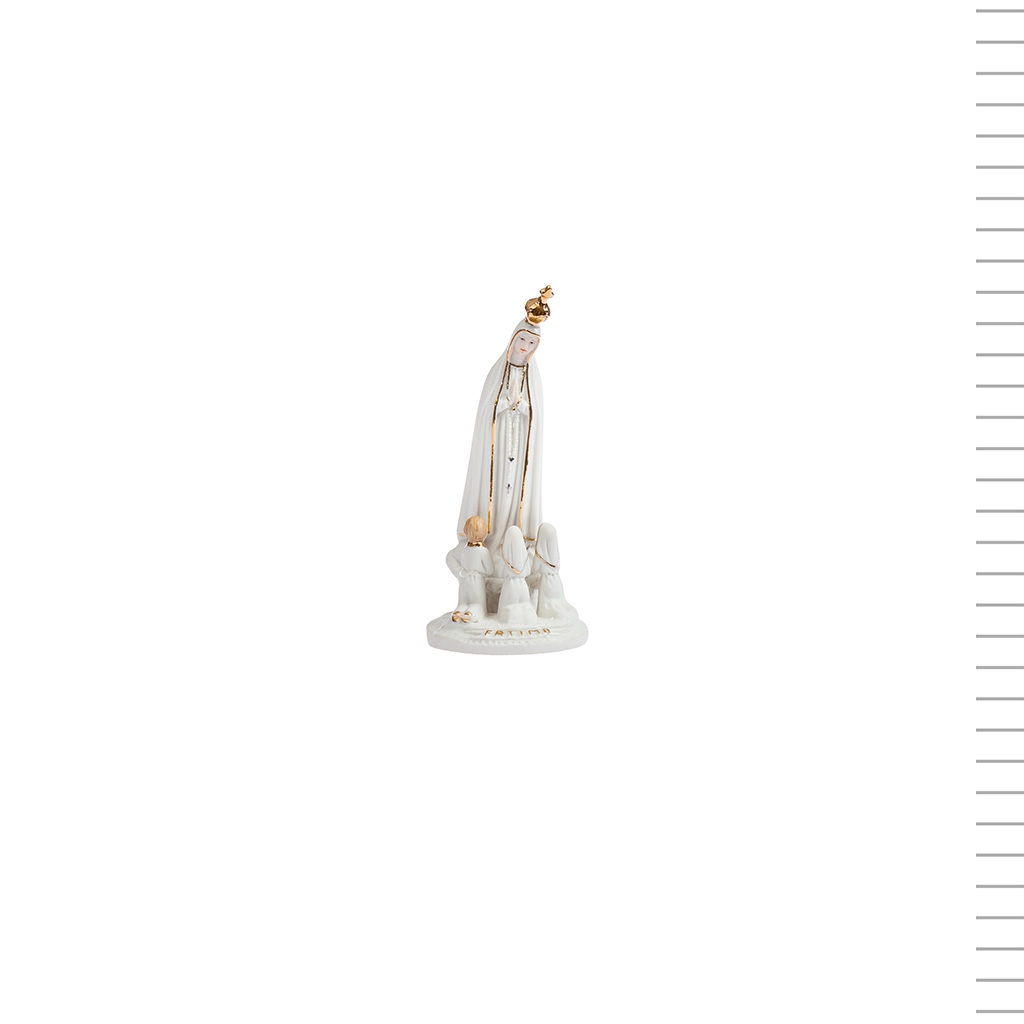 Aparição Fátima Porcelana Miniatura 12cm