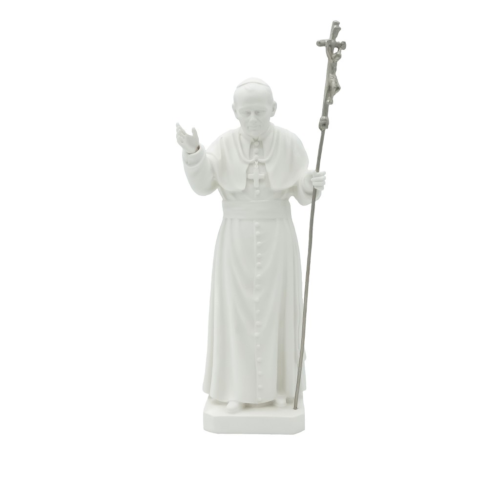 Beato Papa João Paulo II Branco 30cm