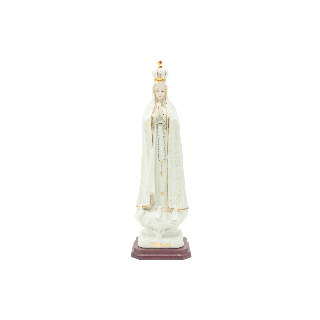 Nossa Senhora de Fátima Coroada Porcelana 27cm