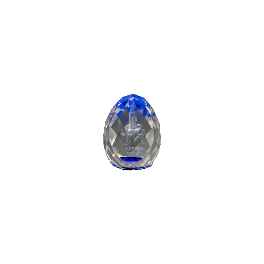 Cubo Cristal Multi. Fátima Azul 5*3.5*3.5cm KN4484